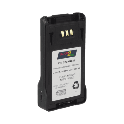 Batería Li-Ion 2000 mAh  para radios Kenwood NX200/300.