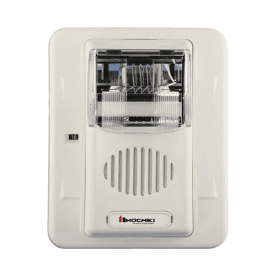 Sirena Estrobo, 12 Vcd, Multi-Candela 15 hasta 110 cd, Montaje En Pared, Color Blanco, Serie HEC3 (0500-05990) Hochiki