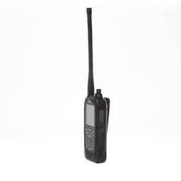 Radio portátil aéreo VHF con display de 2.3 pulgadas y teclado, 6W (PEP) de potencia.