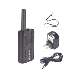 440-480 MHz, 1.5 W, 4 canales, Linterna, MIL-STD-810, IP54. Incluye Antena / Batería / Cargador / Banda