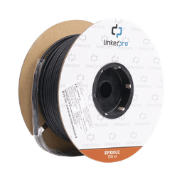 Carrete de Fibra Óptica Monomodo con Conectores LC-LC Duplex, Reforzada con Kevlar, de 100 metros, Para instalaciones subterráneas por tubería