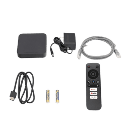 STB 4K Android con Google TV / Alto Rendimiento / Conexión Wi-Fi y por Cable / Control Remoto Bluetooth / Salida HDMI / Software de Gestion para ISP´s