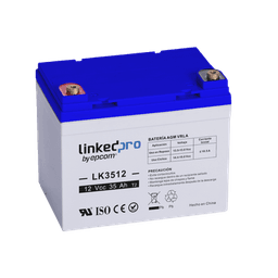 Batería 12 V / 35 Ah / UL / Tecnología AGM / Vida útil promedio de 5 años / Para uso en equipo electrónico, Alarmas de Intrusión / Incendio / Control de acceso / Video Vigilancia / Terminales T1 