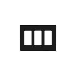 Tapa Color Blanco Negro para interruptor o dimmer Lutron, 3 gang, limpio y moderno