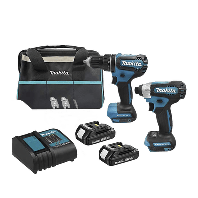 Kit de Rotomartillo Atornillador DHP485Z + Atornillador de Impacto DTD157Z, incluye 2 Baterías BL1815N, 1 Cargador DC18SD y Maleta de lona.
