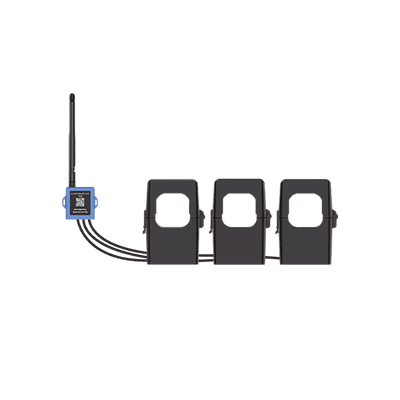 Medidor de corriente LoRaWAN para tres fases hasta 500 ampers