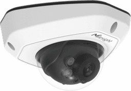 Cámara IP Mini Domo / 4K UHD / 120dB WDR / 0.005Lux Starlight / H.265+ / IR 30mts / PoE / IP67 / IK10 / Análisis de Video AI