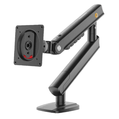 Brazo Ergonómico para Monitor / Soporte 17"-32" / Carga 2-7 kg / Ajuste de Tensión / Rotación ±90° / Instalación Abrazadera o Pasacables