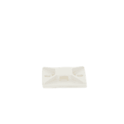 Montaje-Sujetador Para Cable de 4 Vías, con Adhesivo, 25.4 x 25.4mm (1in x 1in), Color Blanco, Uso en Interior, 1 pieza