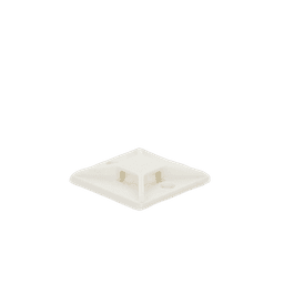 Montaje-Sujetador Para Cable de 4 Vías, con Adhesivo, 25.4 x 25.4mm (1in x 1in), Color Blanco, Uso en Interior, 1 pieza