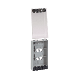 Placa de Pared Vertical, Resistente al Agua con Protección IP56, Acepta 4 Módulos Mini-Com, Color Claro
