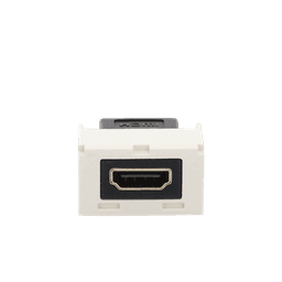 Módulo Acoplador HDMI 2.0, Hembra a Hembra Tipo-A, Categoría 2, Uso en 2 Puertos Mini-Com, Color Blanco Mate