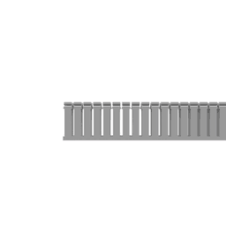 Canaleta Ranurada con Tapa / Tipo F / 108 mm Ancho / 79.2 mm Alto / 6.6 ft (2 m) Largo / Gris Claro