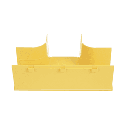 Accesorio en T Horizontal, Con Ángulos a 90º, Para Canaletas FiberRunner™ 4X4, Color Amarillo