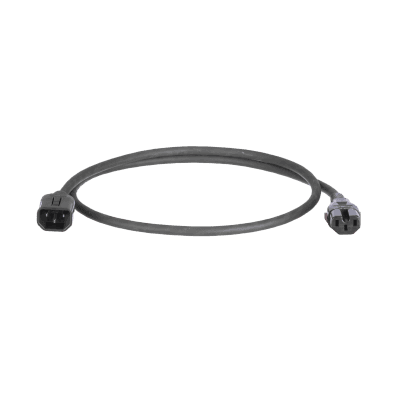 Cable de Alimentación Eléctrica Con Bloqueo Doble de Seguridad, de IEC C14 a IEC C13, 4 ft. de Largo, Color Negro, Paquete de 10 Piezas