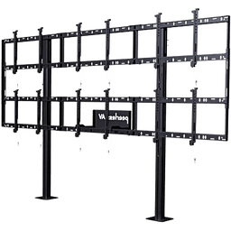Soporte Modular para Video Wall Pedestal / Configuración 3x2 / Para Pantallas 46" a 55" / Hasta 5" de Profundidad (127 mm) / Ajuste Sin Herramientas / 8 Puntos de Alineación / Estructura de Aluminio / Compatibilidad VESA 200x2