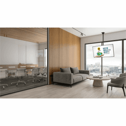 Soporte de Techo Universal Paramount PCM150 para Pantallas de 43" a 90"+ / Capacidad de Carga 150 lb (68 kg) / Ajuste Vertical 39.59" a 63.21" / Rotación 360° / Inclinación +20°/-5° / Montaje en Techos Planos 