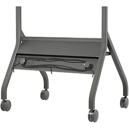 Carro Móvil para Pantalla Plana / 43" a 75"+ Displays / Altura Ajustable 49.8"-65.8" (126.5-167.1 cm) / Capacidad 150 lb (68 kg) / 4 Ruedas Dobles 4" (102 mm) / Gestión de Cableado Interno / Estructura Tubular / Incl
