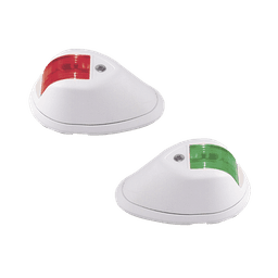 Set de Luces de Navegación Verticales Rojo / Verde con Carcasa en Color Blanco para Embarcaciones a Motor de Menos de 20 Metros