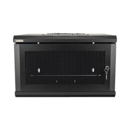 Gabinete Rack de Pared / 19 Pulgadas / 6U / 600 x 550 x 368 mm (23.6 x 21.7 x 14.5 in) / Carga Estática 60 kg / IP20 / Ventiladores AC / Panel Cepillo para Cables