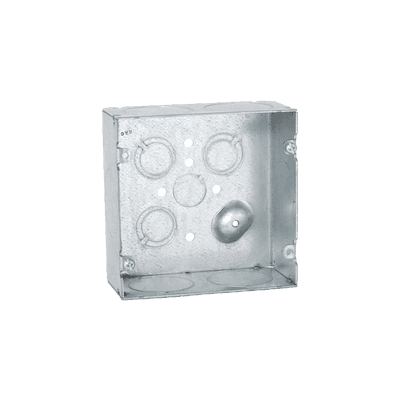Caja Cuadrada 4 11/16 x 4 11/16"/ Profundidad 2- 1/8"/ Cuenta con 6 Entrada de 1 1/4"/ 1 Entrada de 1/2" / 3 TKO (1/2"-3/4").