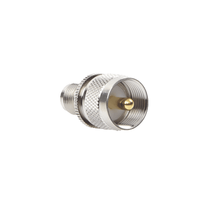 Adaptador en Línea de Conector TNC Hembra a UHF Macho (PL-259), Níquel/ Oro/ Teflón.