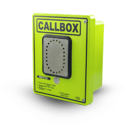 Callbox HD Series / Intercomunicador Bidireccional / 800mW-2W Potencia Transmisión / Audio Ajustable / Enclosure Fibra de Vidrio / Vandal-Resistente / IP65 / Mensajes de Voz Grabables / Control de Acceso por Relay / Sensor Input