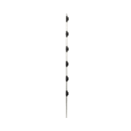 Poste de Paso para Cercas Eléctricas / Tubo de Acero Galvanizado / 6 Aisladores / Longitud 1.4 m (4.6 ft) / Diámetro 25 mm (1 in) / Sin Pintura