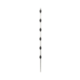 Poste de Paso para Cercas Eléctricas / Tubo de Acero Galvanizado / 6 Aisladores / Longitud 1.4 m (4.6 ft) / Diámetro 25 mm (1 in) / Sin Pintura