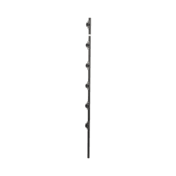 Poste de Paso para Cerca Eléctrica / Tubo de Acero Galvanizado / 6 Aisladores / 1.4 m (4.6 ft) / Diámetro 25 mm (1 in) / Acabado Negro