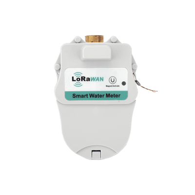 FLUJOMETRO DE AGUA  LORAWAN® PARA TUBERIA DE 1/2 PULGADA CON VALVULA DE CORTE DE FLUJO