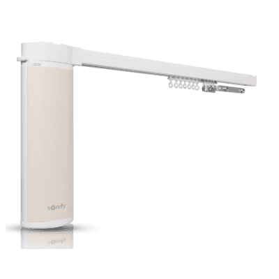 Kit para convertir, automatizar y controlar sus cortinas tradicionales (riel 4.8m, 65 kilos), motor inteligente. Integre con Alexa y control remoto desde su App.