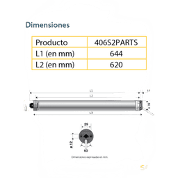 Motor SOMFY 40 mm para persianas.