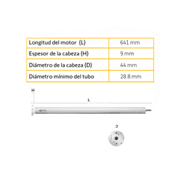 Motor inalámbrico (RTS) de baterías convierta sus persianas de cadena en sistemas inteligentes, para ventanas de 2.30m ancho / 3.50m alto, no incluye textil