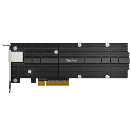 Adaptador Combinado SSD M.2 y 10 GbE | PCIe 3.0 x8 | 2 Ranuras NVMe M.2 22110/2280 | Puerto 10GBASE-T RJ45 | Autonegociación 10/5/2,5/1 Gbps | Compatible con SSD NVMe SNV3000 | Garantía de 5 Años.