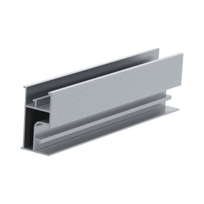 Riel 3 para montaje de módulos fotovoltaicos de aluminio anodizado 2200mm.