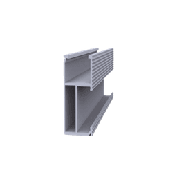 Riel 5 para montaje de módulos fotovoltaicos de aluminio anodizado de 4400mm.