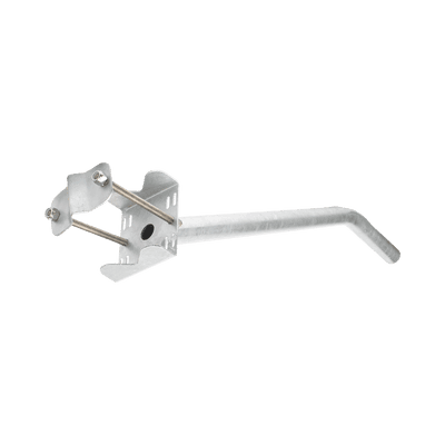 Brazo Galvanizado para Luminaria de 2" Diámetro con Abrazadera para Poste hasta 6" Diámetro. 