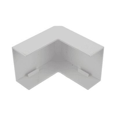 Esquinero exterior color blanco de PVC auto extinguible  para canaletas TMK1735, TMK1735SD (5310-02001) 