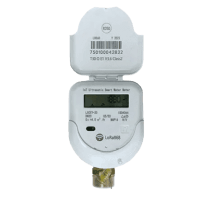 Medidor Ultrasónico de Agua LoRaWAN / 1 Pulgada / Medición Bidireccional / IP68 / Válvula Integrada / LCD 9 Dígitos / Batería 6+1 Años