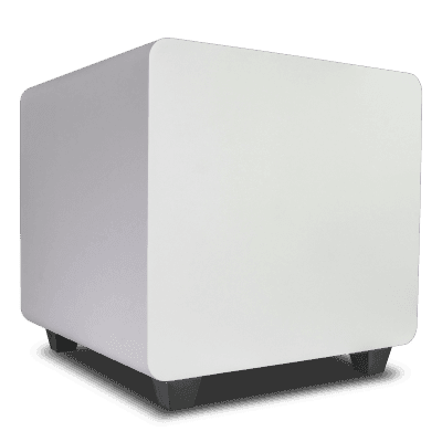 Subwoofer Activo de 12in | Diseño Down-Firing | 500W RMS | Recinto Sellado | Acabado Blanco