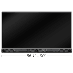 Barra de sonido pasiva LCR de longitud personalizada, con woofers de 4.5", compatible con pantallas de 71" a 100"
