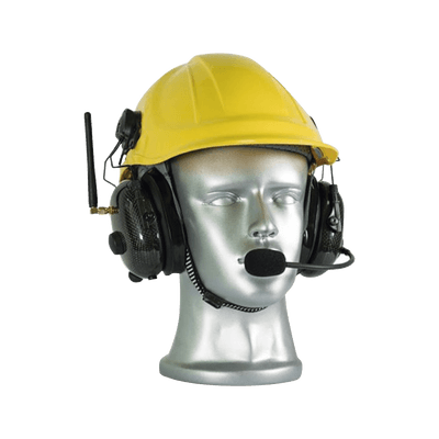 Auriculares con cancelación de ruido de 28 dB para casco, radio de dos vías integrado, UHF, 400-480 MHz