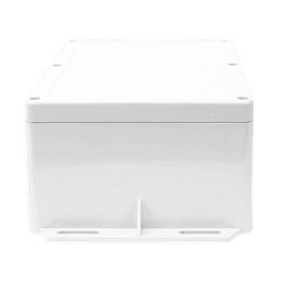 Gabinete Plástico para Exterior (IP65) de 160 x 220 x 100 mm Cierre por Tornillos Metálicos. Tiene Orejas para instalación a muro.