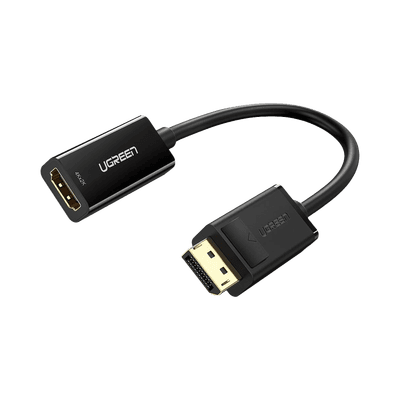 Convertidor DisplayPort a HDMI 4K| 3D | HDR | Blindaje interno | Botón Liberador | Carcasa de ABS | Plug & Play | CE, FCC, RoHS | Cable de 25 cm.