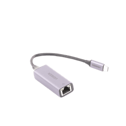 Adaptador de Red USB-C 3.1 (5 Gbps) a RJ45 | Thunderbolt 3 | Admite 10/100/1000 Mbps |  Chip Inteligente | Amplia Compatibilidad | Caja de Aluminio | Longitud del cable 10 cm.