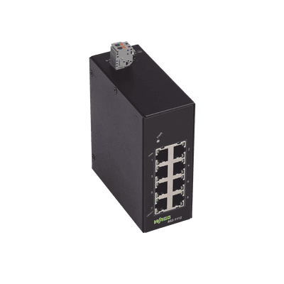 Switch Industrial ECO / 8 Puertos Gigabit 1000Base-T / Montaje Riel DIN / IP30 / -40°C a +70°C / Protección Sobretensión / Auto MDI-X