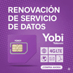 Renovación de plan anual de servicio de 1GB para SIM Yobi