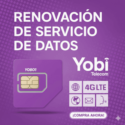 Renovación de plan anual de servicio de 3.5GB para SIM Yobi