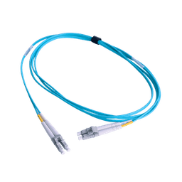 Jumper de Fibra Óptica Multimodo 50/125 OM3 XGLO, LC-LC Duplex, OFNR, Color Aqua, 1 Metro (3.28 Pies)